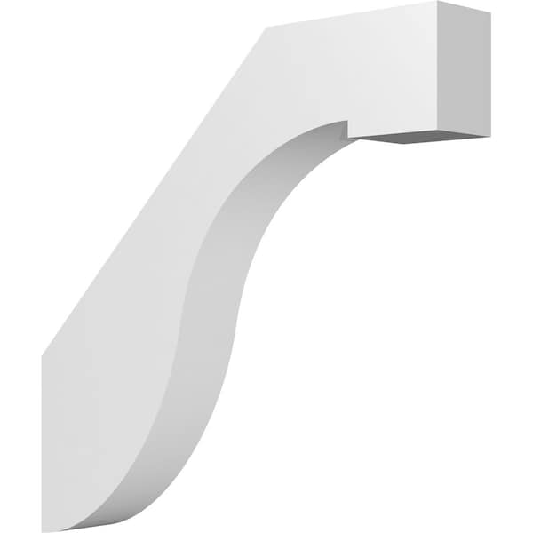 Ekena Millwork 3-in. W x 18-in. D x 18-in. H Del Monte Architectural Grade PVC Knee Brace BRCP03X18X18DEL - main